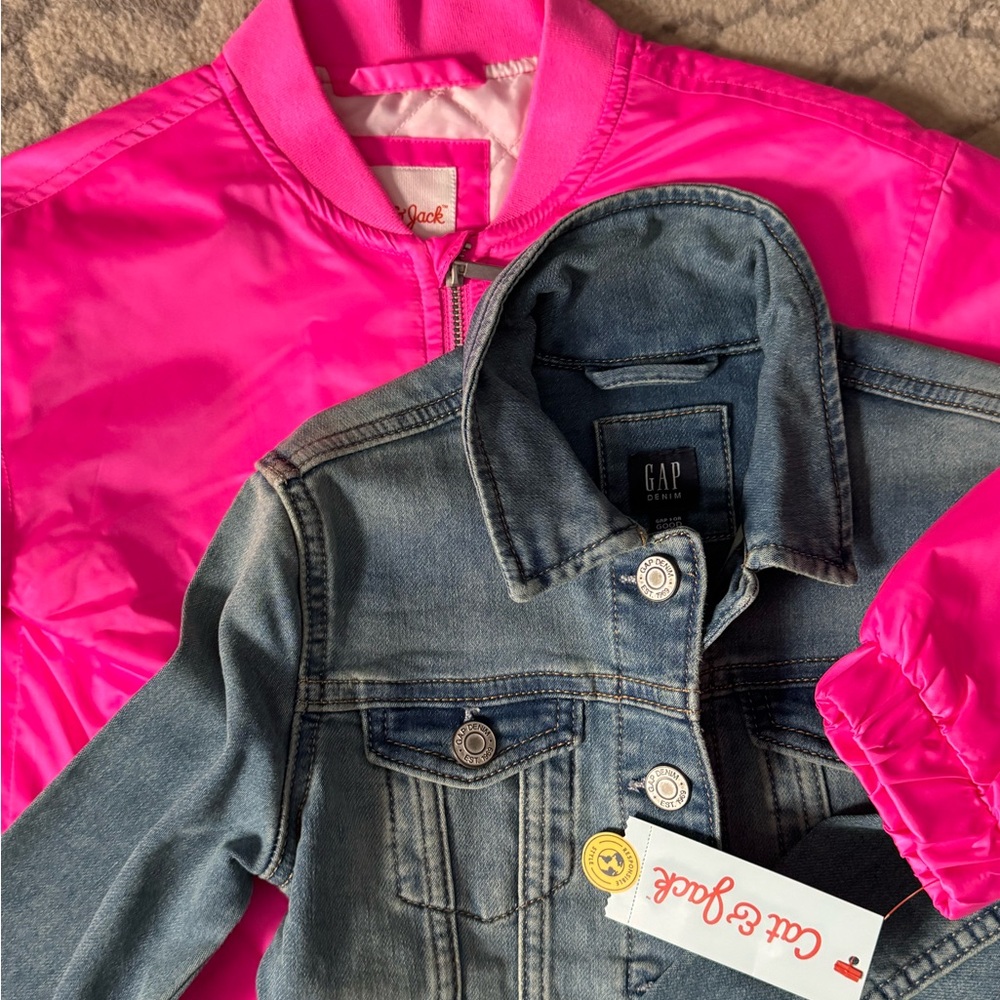 GAP Kids Denim and Bright Pink Jacket Set